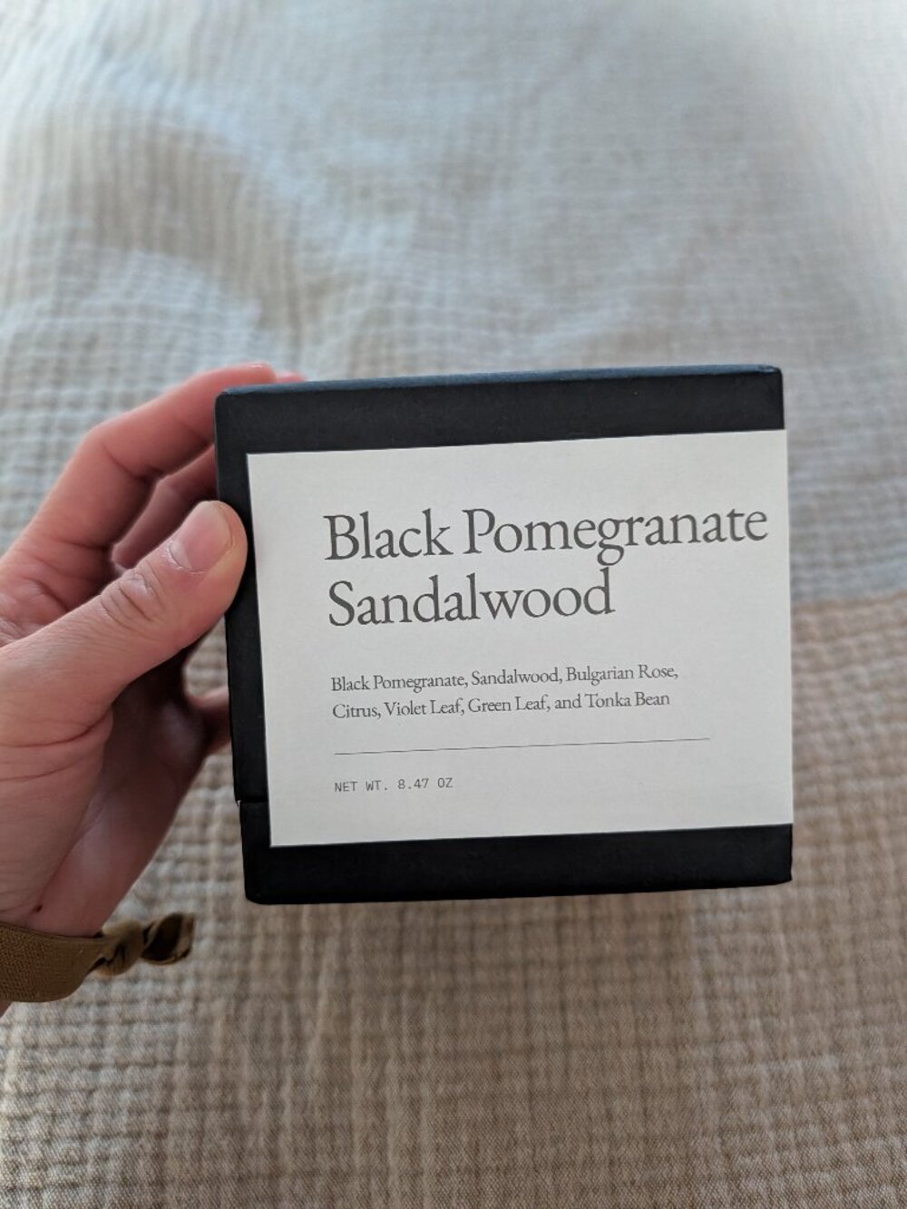 NWT Italic Candle, Black Pomegranate Sandalwood